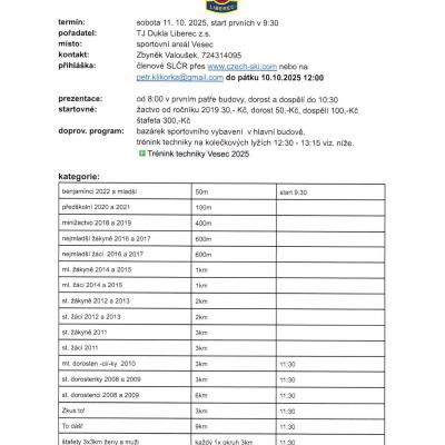 Propozice Vesec, Bedřichov, Machov a Turnov